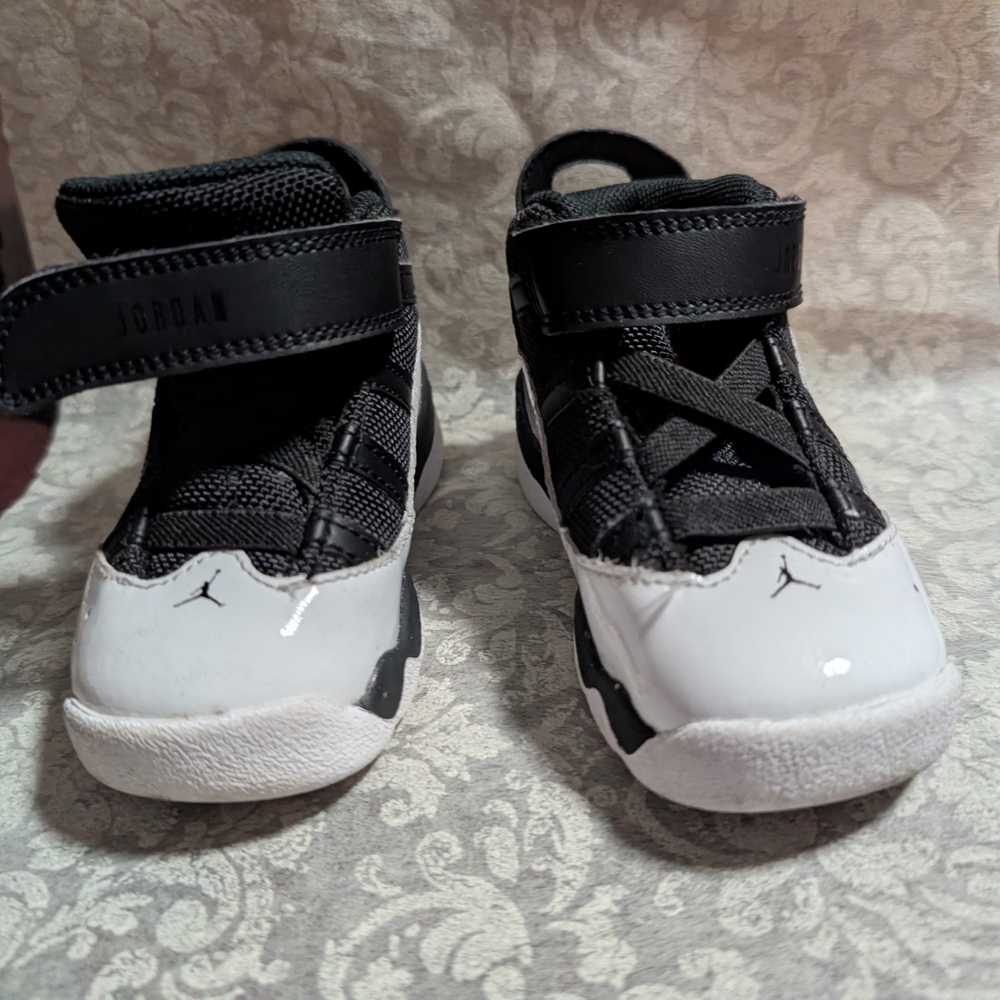 Jordan Kids Black and White Shoes